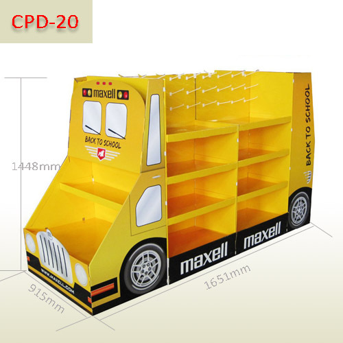 Back to school batteries retail Cardboard pallet display stand,POP display stand, custom made display rack manufacturer, Paper Package Boxes, Gift boxes, Shopping bag factory China factory, Sino Printing & Packaging,Back to school batteries retail Cardboard pallet display stand