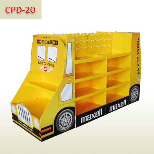 Back to school batteries retail Cardboard pallet display stand,POP display stand, custom made display rack manufacturer, Paper Package Boxes, Gift boxes, Shopping bag factory China factory, Sino Printing & Packaging,Back to school batteries retail Cardboard pallet display stand