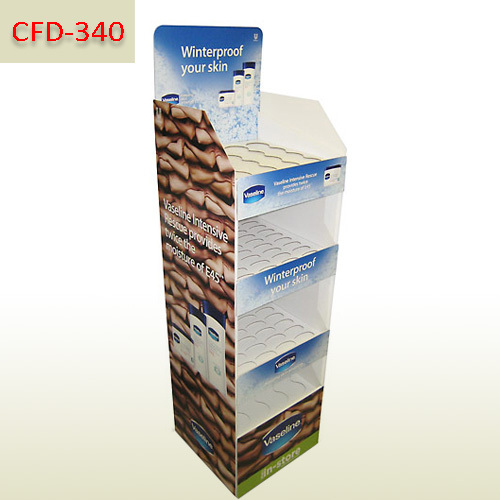 Point of sale cardboard display fsdu for vaseline,POP display stand, custom made display rack manufacturer, Paper Package Boxes, Gift boxes, Shopping bag factory China factory, Sino Printing & Packaging,Point of sale cardboard display fsdu for vaseline