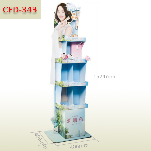 Custom made cardboard floor display for skin lotion,POP display stand, custom made display rack manufacturer, Paper Package Boxes, Gift boxes, Shopping bag factory China factory, Sino Printing & Packaging,Custom made cardboard floor display for skin lotion
