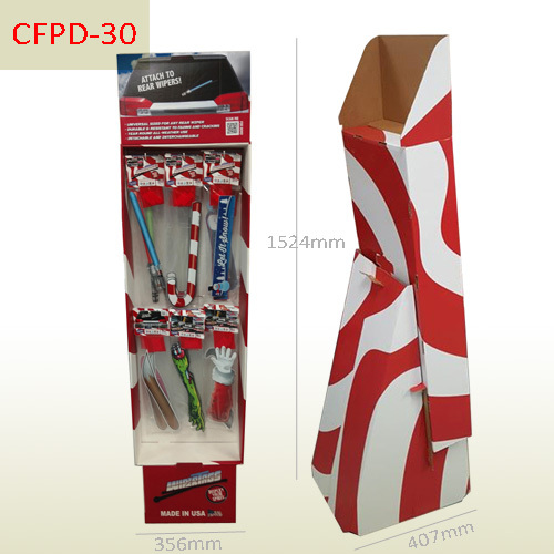 Custom made cardboard floor display for car accessories,POP display stand, custom made display rack manufacturer, Paper Package Boxes, Gift boxes, Shopping bag factory China factory, Sino Printing & Packaging,Custom made cardboard floor display for car accessories