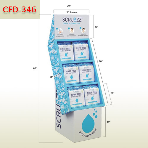Custom printed corrugated floor display stand for baby's diapers,POP display stand, custom made display rack manufacturer, Paper Package Boxes, Gift boxes, Shopping bag factory China factory, Sino Printing & Packaging,Custom printed corrugated floor display stand for baby's diapers
