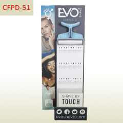 Wholesale cardboard floor display stand for Shavers