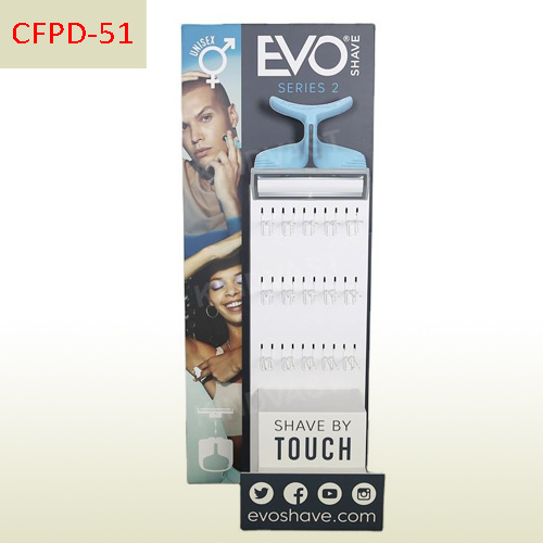 Wholesale cardboard floor display stand for Shavers