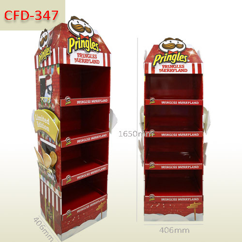 Custom POP cardboard floor display stand for Crisps,POP display stand, custom made display rack manufacturer, Paper Package Boxes, Gift boxes, Shopping bag factory China factory, Sino Printing & Packaging,Custom POP cardboard floor display stand for Crisps