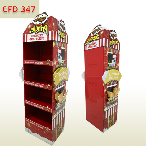 Custom POP cardboard floor display stand for Crisps,POP display stand, custom made display rack manufacturer, Paper Package Boxes, Gift boxes, Shopping bag factory China factory, Sino Printing & Packaging,Custom POP cardboard floor display stand for Crisps