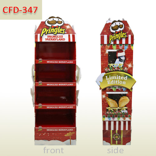 Custom POP cardboard floor display stand for Crisps,POP display stand, custom made display rack manufacturer, Paper Package Boxes, Gift boxes, Shopping bag factory China factory, Sino Printing & Packaging,Custom POP cardboard floor display stand for Crisps