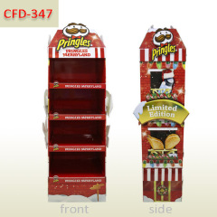 Custom POP cardboard floor display stand for Crisps