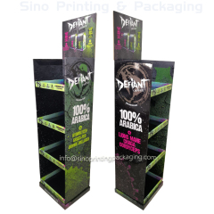 Cardboard floor display shelves rack for Coffee bags sales promotion in supermarket,POP display stand, custom made display rack manufacturer, Paper Package Boxes, Gift boxes, Shopping bag factory China factory, Sino Printing & Packaging,Cardboard floor display shelves rack for Coffee bags sales promotion in supermarket