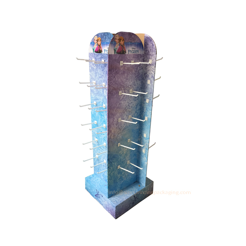 Christmas gift and children gift Wholesale free standing cardboard pegs hooks display rack,POP display stand, custom made display rack manufacturer, Paper Package Boxes, Gift boxes, Shopping bag factory China factory, Sino Printing & Packaging,Christmas gift and children gift Wholesale free standing cardboard pegs hooks display rack