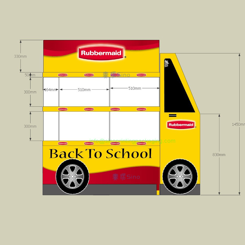 Retail cardboard floor standing pallet display rack for student's lunch boxes sales promotional campaigns,POP display stand, custom made display rack manufacturer, Paper Package Boxes, Gift boxes, Shopping bag factory China factory, Sino Printing & Packaging,Retail cardboard floor standing pallet display rack for student's lunch boxes sales promotional campaigns