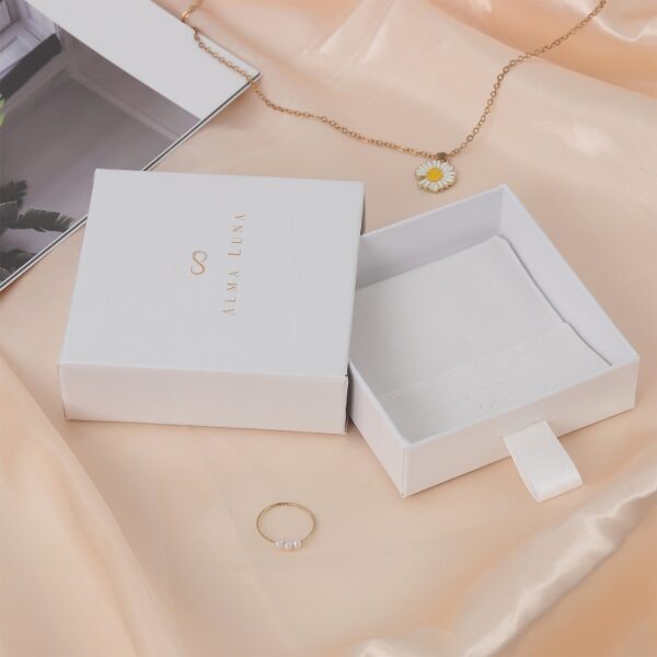 Jewelry gift box, necklace and ring packaging set box and bag