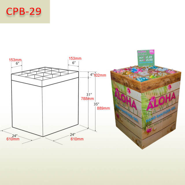 Hand Sanitizer Gel retail Cardboard Pallet Display Stand,POP display stand, custom made display rack manufacturer, Paper Package Boxes, Gift boxes, Shopping bag factory China factory, Sino Printing & Packaging,Hand Sanitizer Gel retail Cardboard Pallet Display Stand