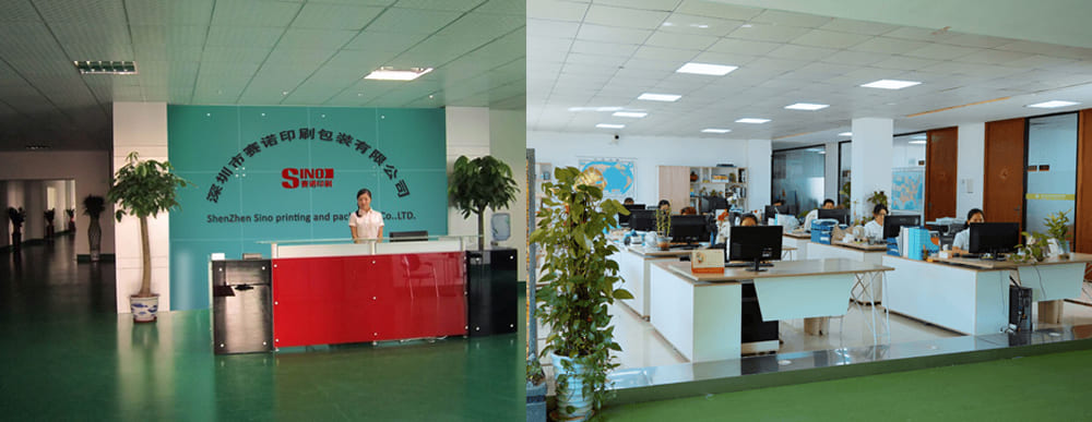 reception and office of Sino Printing and Packaging Co
