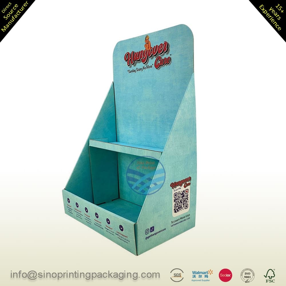 Ladies' Sunscreen Oil Retail two-tier Cardboard Display Box,POP display stand, custom made display rack manufacturer, Paper Package Boxes, Gift boxes, Shopping bag factory China factory, Sino Printing & Packaging,Ladies' Sunscreen Oil Retail two-tier Cardboard Display Box