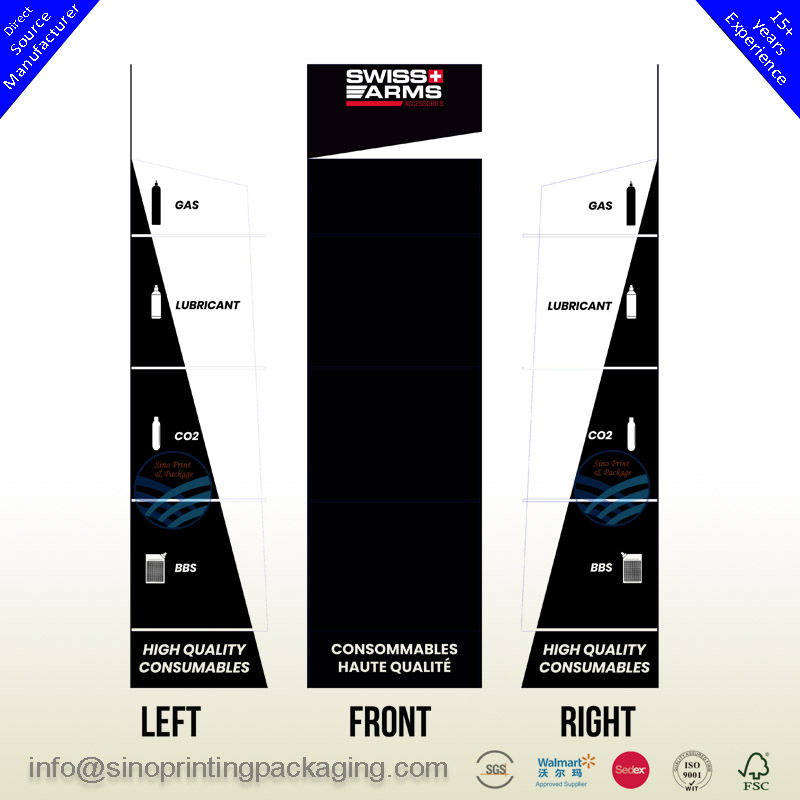 Custom Printed Corrugated Cardboard Floor Standing 4 levels Display rack,POP display stand, custom made display rack manufacturer, Paper Package Boxes, Gift boxes, Shopping bag factory China factory, Sino Printing & Packaging,Custom Printed Corrugated Cardboard Floor Standing 4 levels Display rack