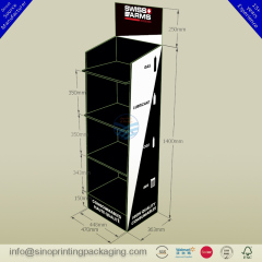 Custom Printed Corrugated Cardboard Floor Standing 4 levels Display rack,POP display stand, custom made display rack manufacturer, Paper Package Boxes, Gift boxes, Shopping bag factory China factory, Sino Printing & Packaging,Custom Printed Corrugated Cardboard Floor Standing 4 levels Display rack