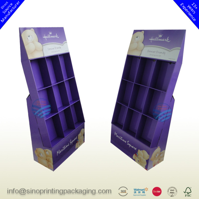 Plush toys Dolls Stuffed toy Dolls Retail Cardboard floor standing 9-compartment display rack,POP display stand, custom made display rack manufacturer, Paper Package Boxes, Gift boxes, Shopping bag factory China factory, Sino Printing & Packaging,Plush toys Dolls Stuffed toy Dolls Retail Cardboard floor standing 9-compartment display rack