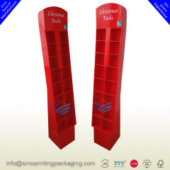 Christmas Packs Retail Cardboard Free Standing Square Compartments Display Rack,POP display stand, custom made display rack manufacturer, Paper Package Boxes, Gift boxes, Shopping bag factory China factory, Sino Printing & Packaging,Christmas Packs Retail Cardboard Free Standing Square Compartments Display Rack