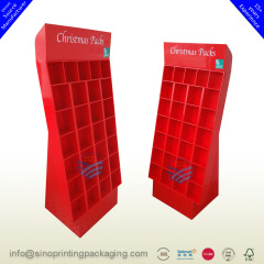 Christmas Packs Retail Cardboard Free Standing Square Compartments Display Rack,POP display stand, custom made display rack manufacturer, Paper Package Boxes, Gift boxes, Shopping bag factory China factory, Sino Printing & Packaging,Christmas Packs Retail Cardboard Free Standing Square Compartments Display Rack