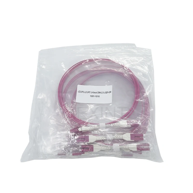 KEXINT Multimode OM4 LC-LC Duplex Uniboot LSZH 2.0mm 2 Meter Optical Fiber Patch Cord