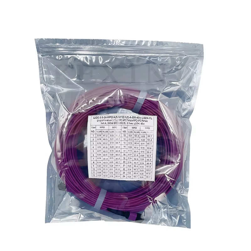 KEXINT FTTH High Density MM MTP MPO  24 Cores Cable Optical Fiber Patch Cord