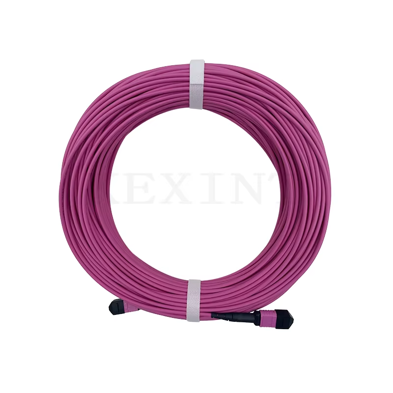 KEXINT FTTH High Density MM MTP MPO  24 Cores Cable Optical Fiber Patch Cord