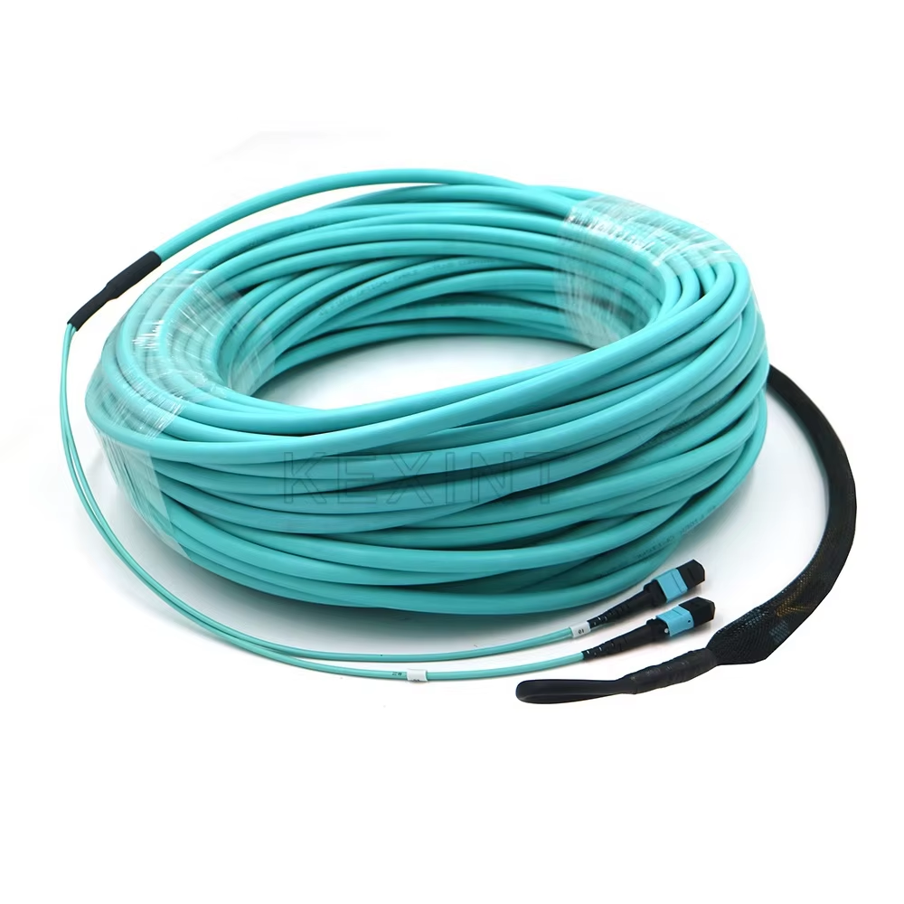 KEXINT FTTH High Density MM MTP MPO  24 Cores Cable Optical Fiber Patch Cord