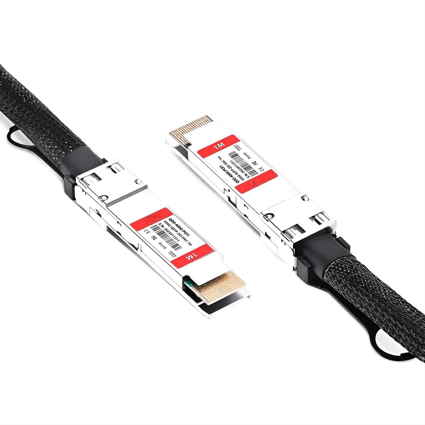 1m (3ft) Cisco QDD-400-CU1M Compatible 400G QSFP-DD Passive Direct Attach Copper Twinax Cable