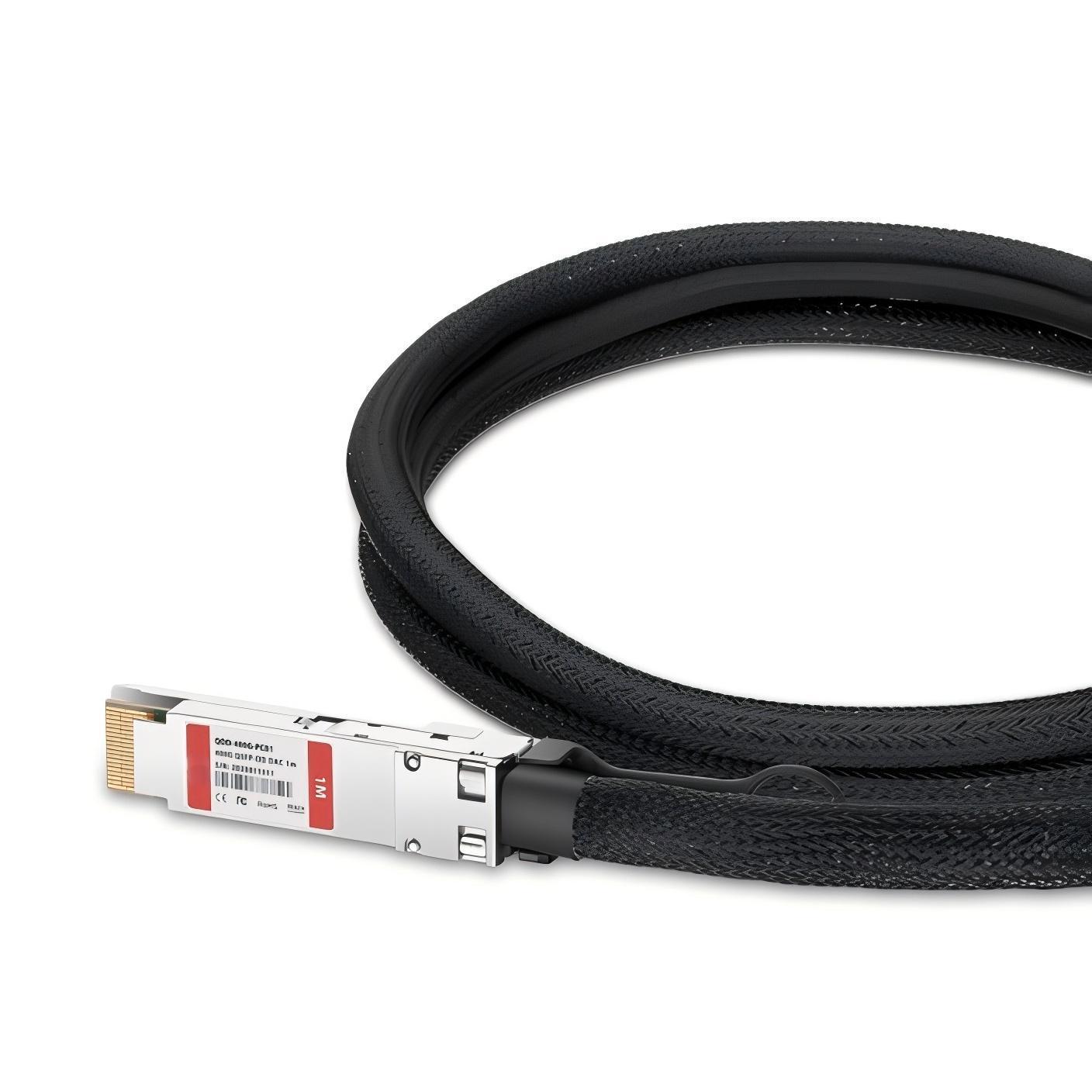 1m (3ft) Cisco QDD-400-CU1M Compatible 400G QSFP-DD Passive Direct Attach Copper Twinax Cable