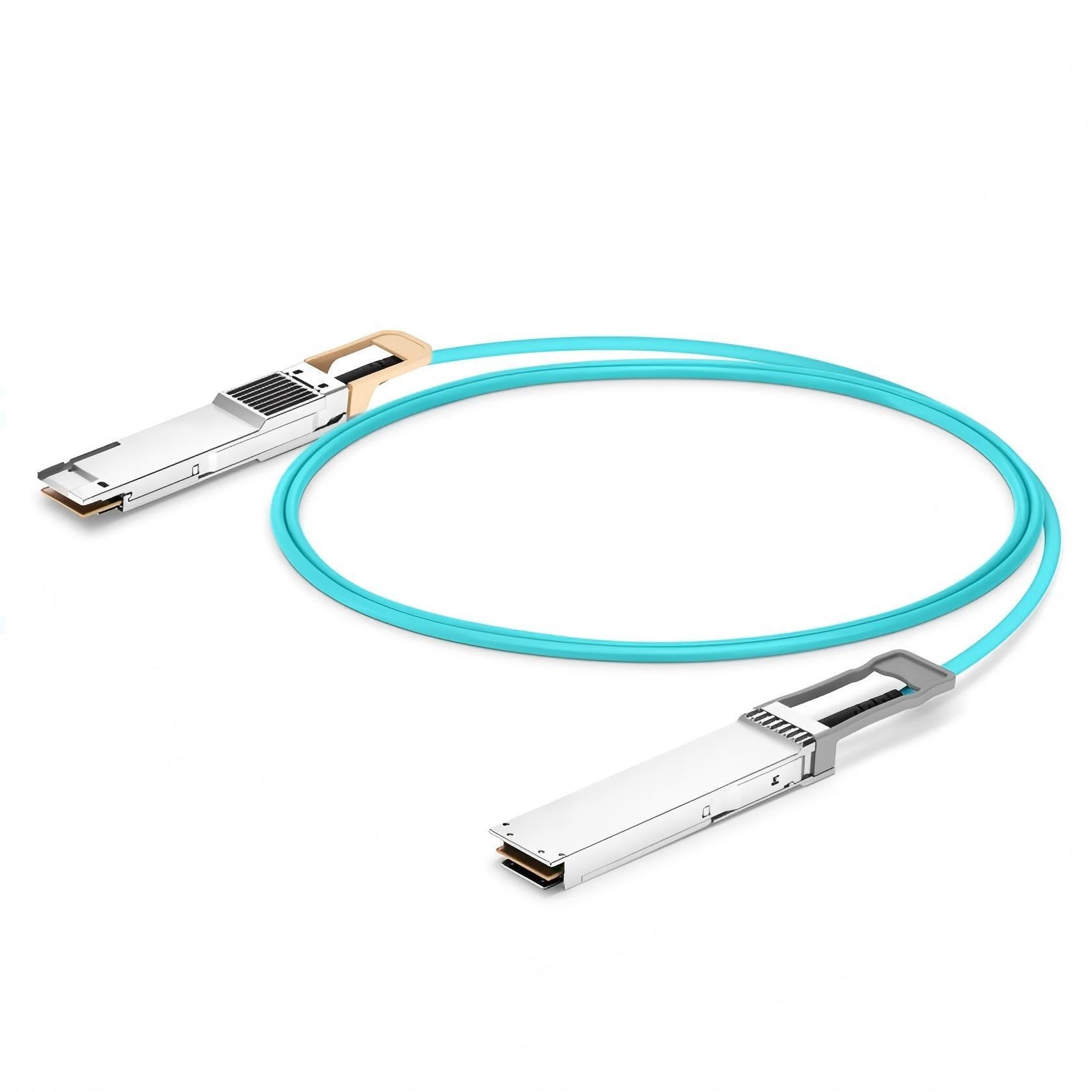 KEXINT 3m (10ft) Cisco Compatible 400G OSFP Flat Top to 400G QSFP-DD Active Optical Cable
