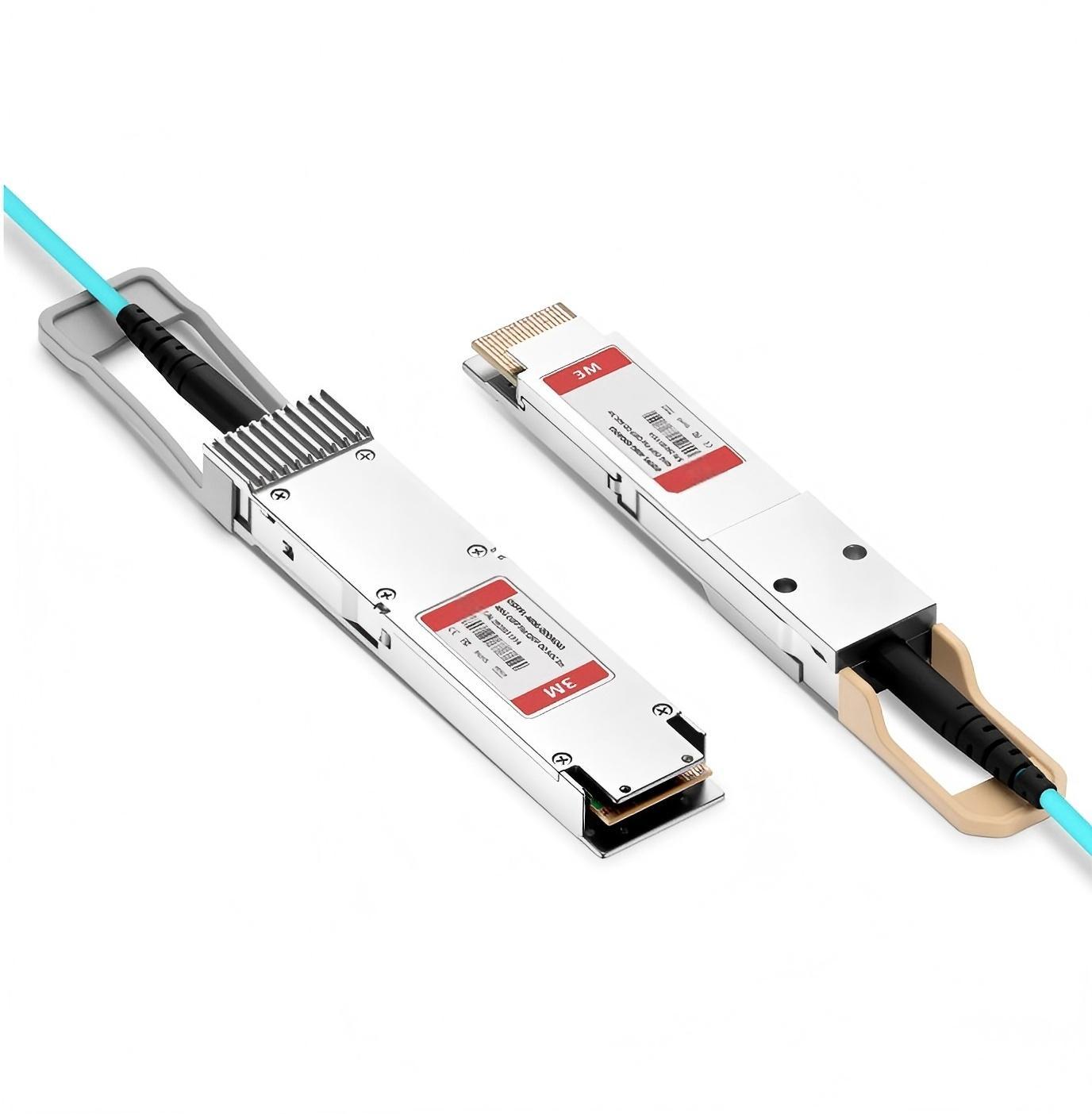 KEXINT 3m (10ft) Cisco Compatible 400G OSFP Flat Top to 400G QSFP-DD Active Optical Cable