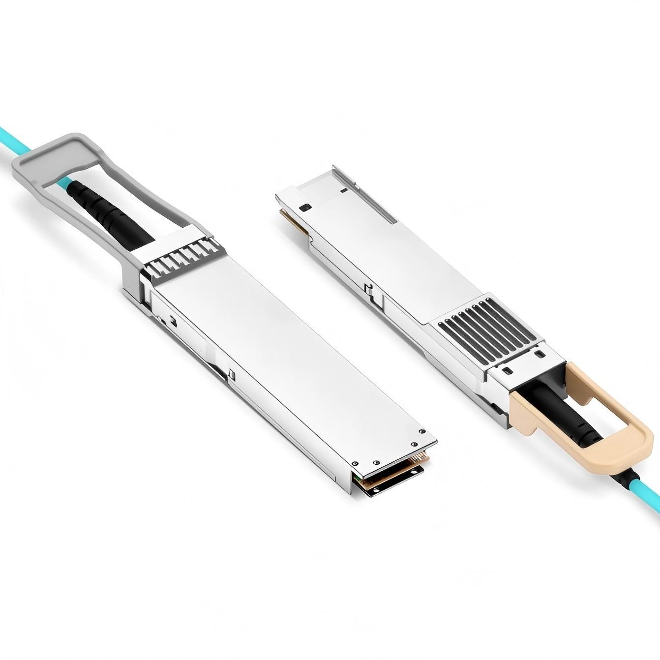 KEXINT 3m (10ft) Cisco Compatible 400G OSFP Flat Top to 400G QSFP-DD Active Optical Cable