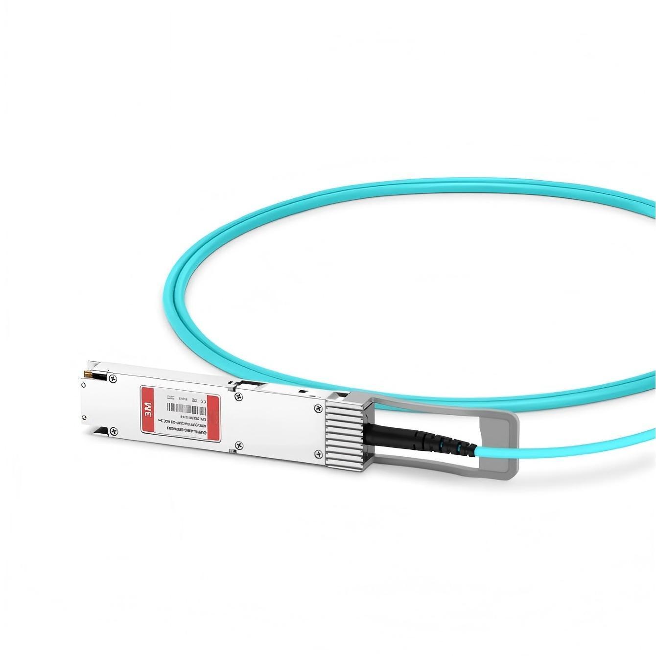 KEXINT 3m (10ft) Cisco Compatible 400G OSFP Flat Top to 400G QSFP-DD Active Optical Cable
