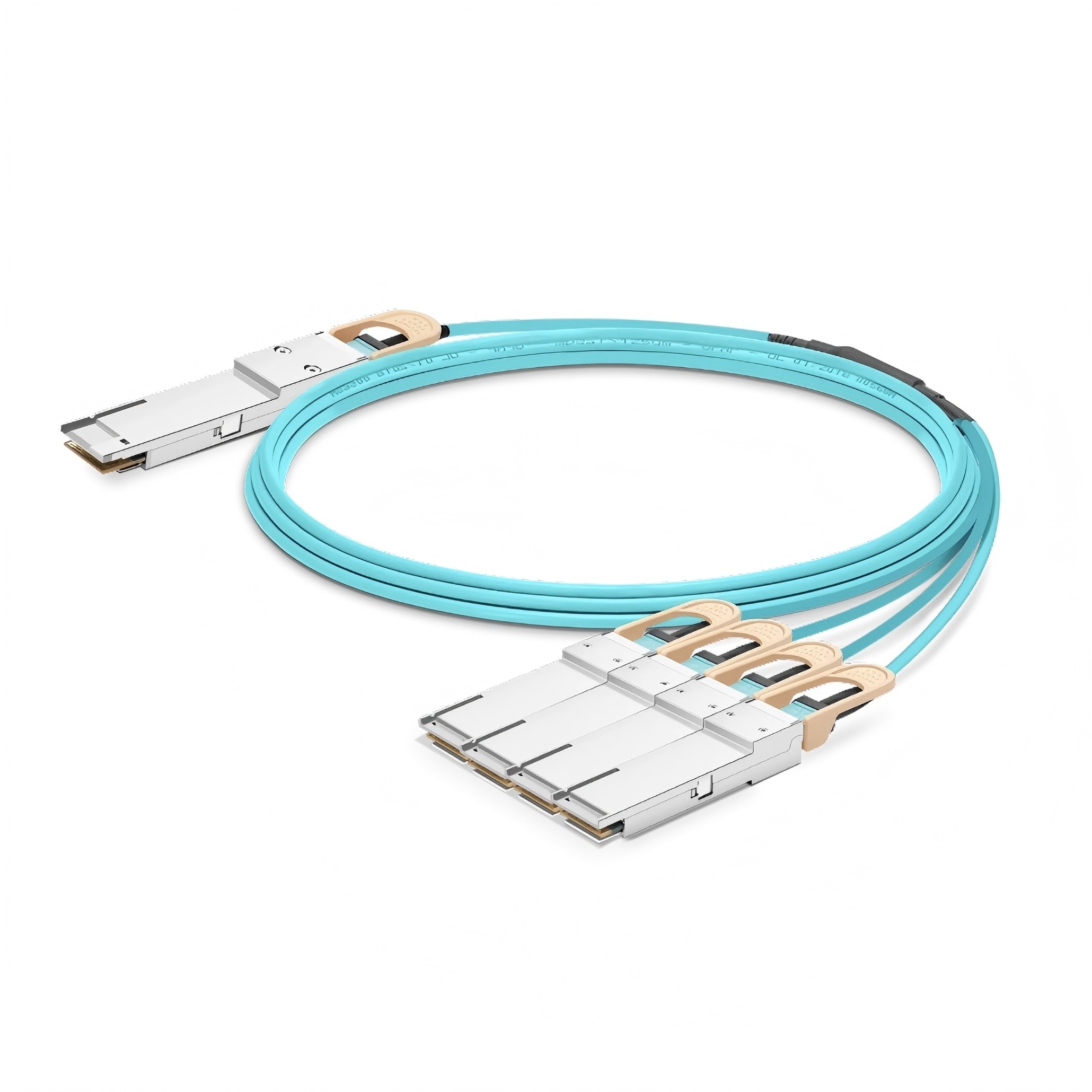 KEXINT 1m (3ft) Cisco Compatible 400G QSFP-DD to 4 x 100G QSFP28 Active Optical Breakout Cable