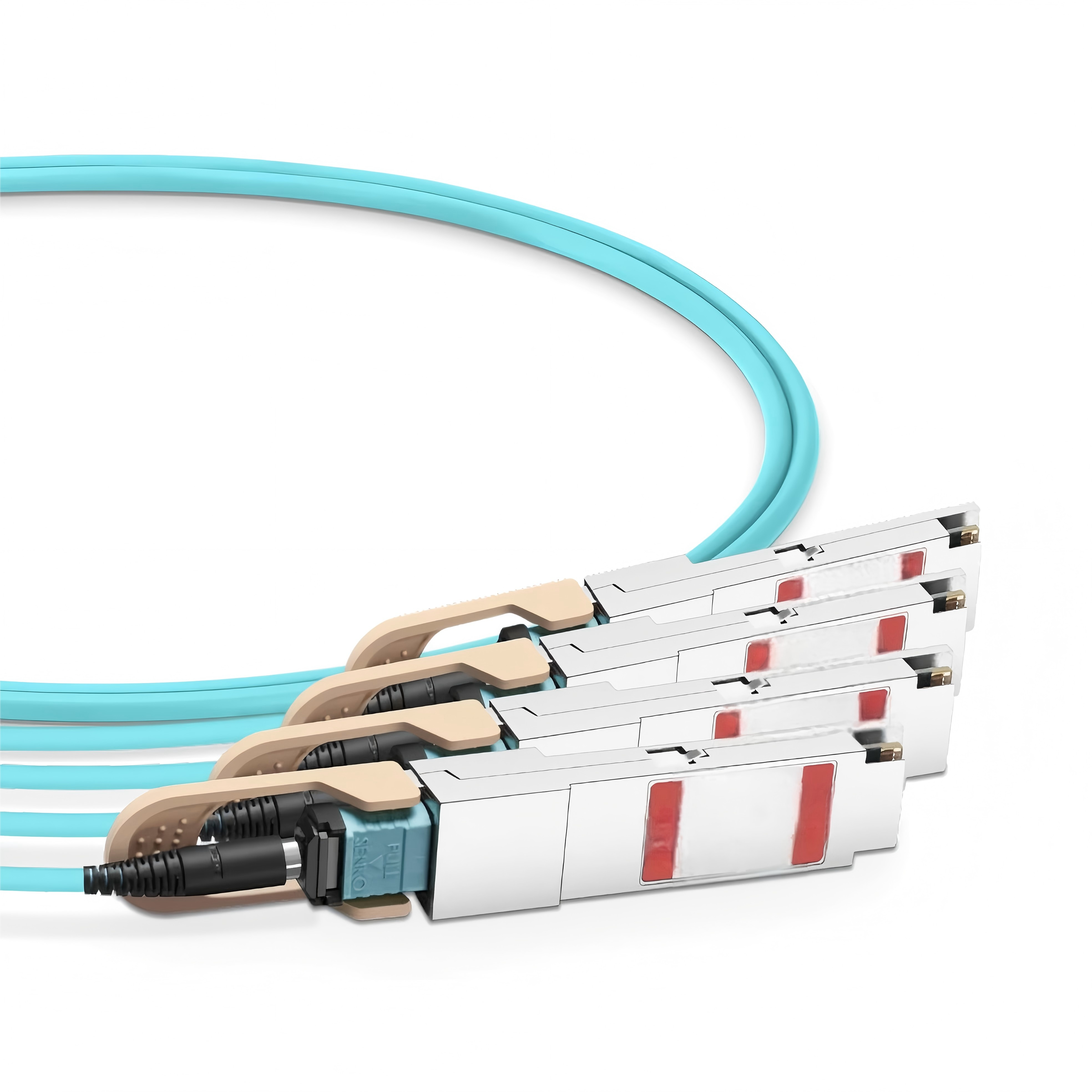 KEXINT 1m (3ft) Cisco Compatible 400G QSFP-DD to 4 x 100G QSFP28 Active Optical Breakout Cable