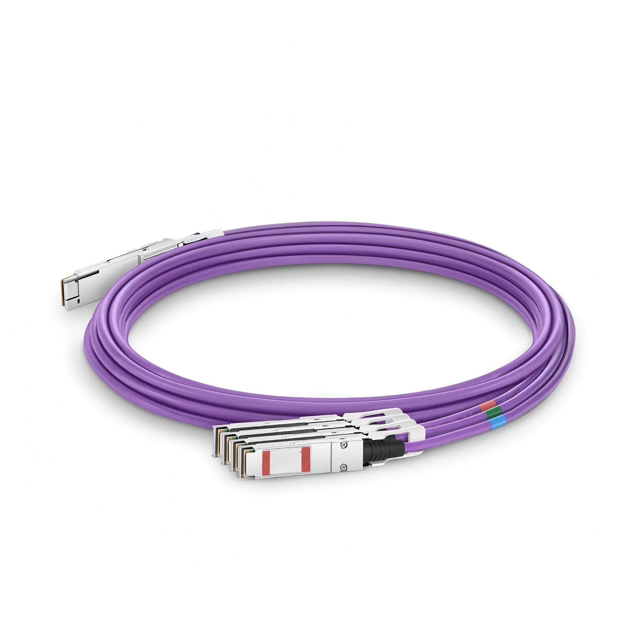 KEXINT 3m (10ft) NVIDIA/Mellanox Compatible 400G QSFP-DD to 4 x 100G QSFP28 Ethernet Active Electrical Breakout Cable