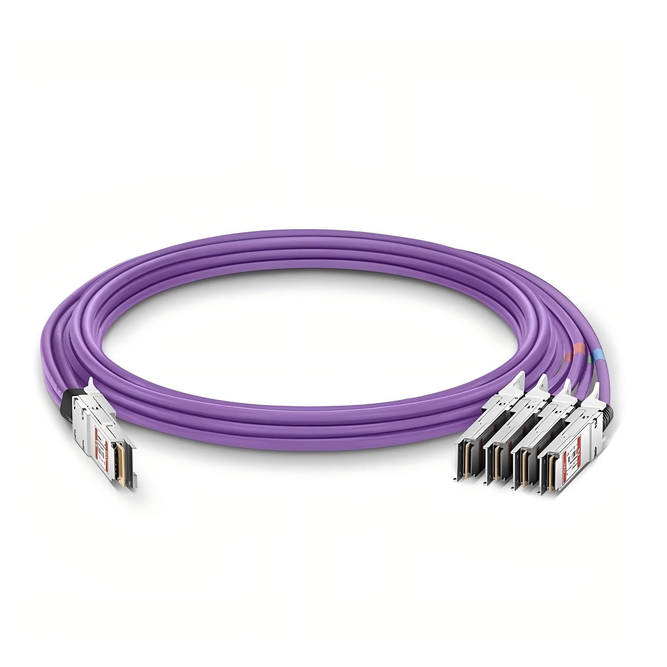 KEXINT 3m (10ft) NVIDIA/Mellanox Compatible 400G QSFP-DD to 4 x 100G QSFP28 Ethernet Active Electrical Breakout Cable