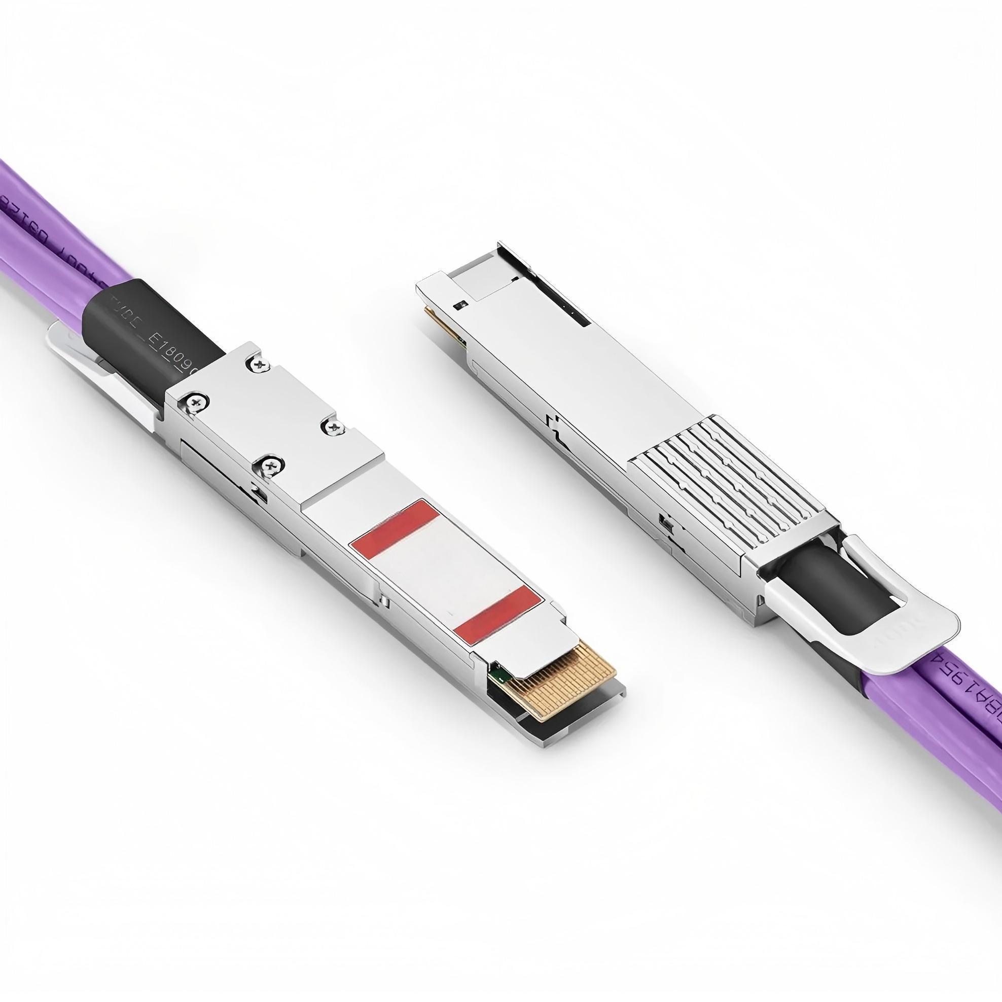 KEXINT 3m (10ft) NVIDIA/Mellanox Compatible 400G QSFP-DD to 4 x 100G QSFP28 Ethernet Active Electrical Breakout Cable