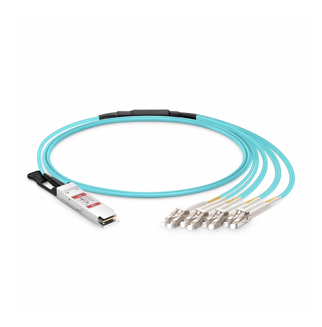 KEXINT 1m (3ft) Cisco Compatible 100G QSFP28 to 4 Duplex LC Active Optical Breakout Cable