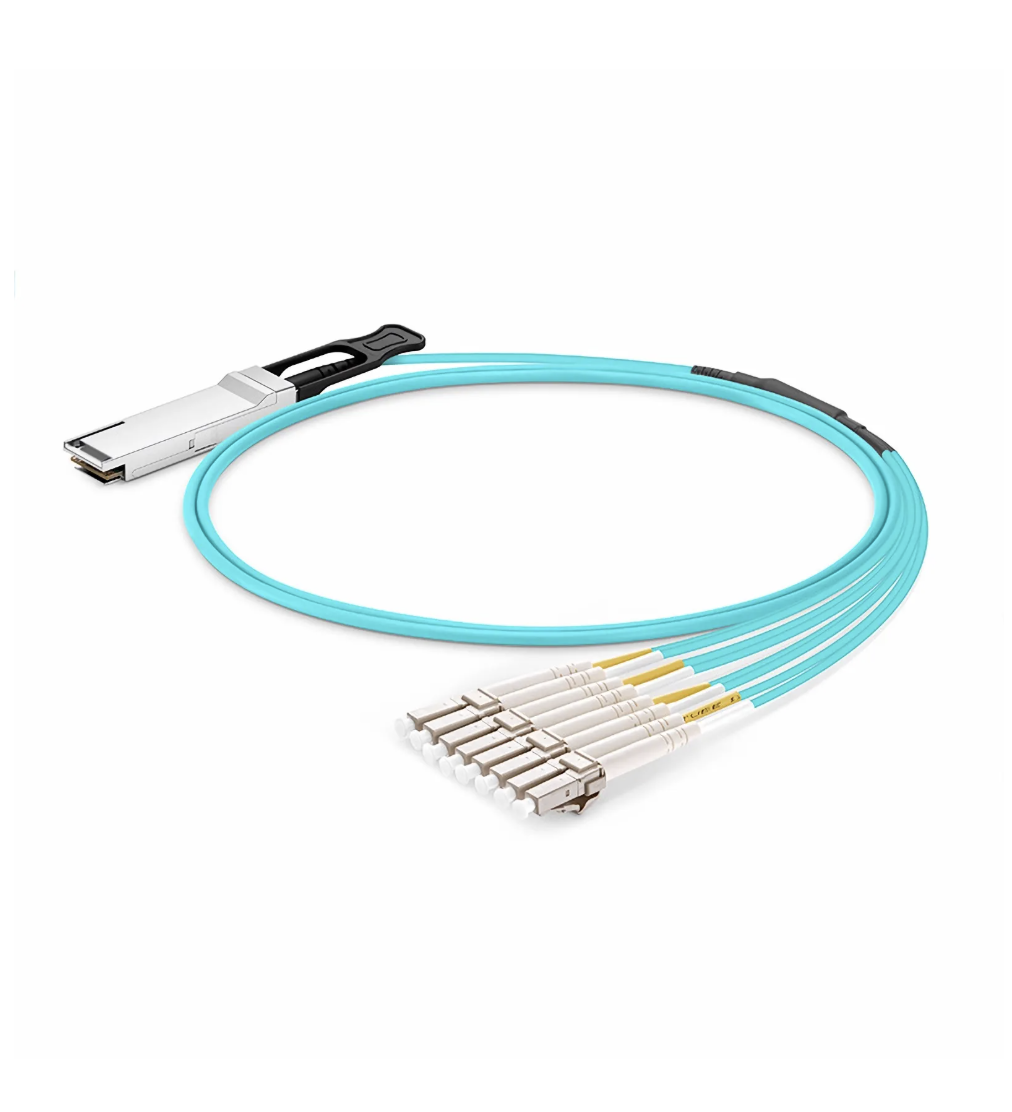 KEXINT 1m (3ft) Cisco Compatible 100G QSFP28 to 4 Duplex LC Active Optical Breakout Cable