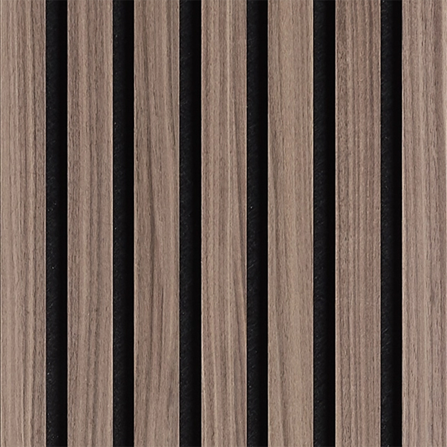 Wood Slat Wall Panel Walnut Texture