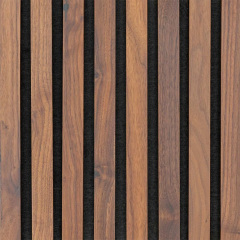 Wood Slat Wall Panel Walnut Texture