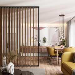 Wood Slat Wall Panel Walnut Texture