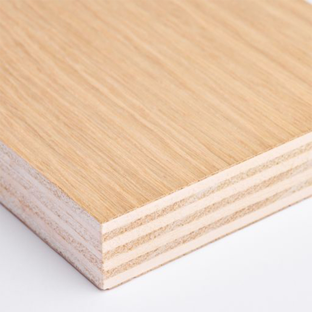 White Stained Oak Veneer Texture Finish Panel for Furniture