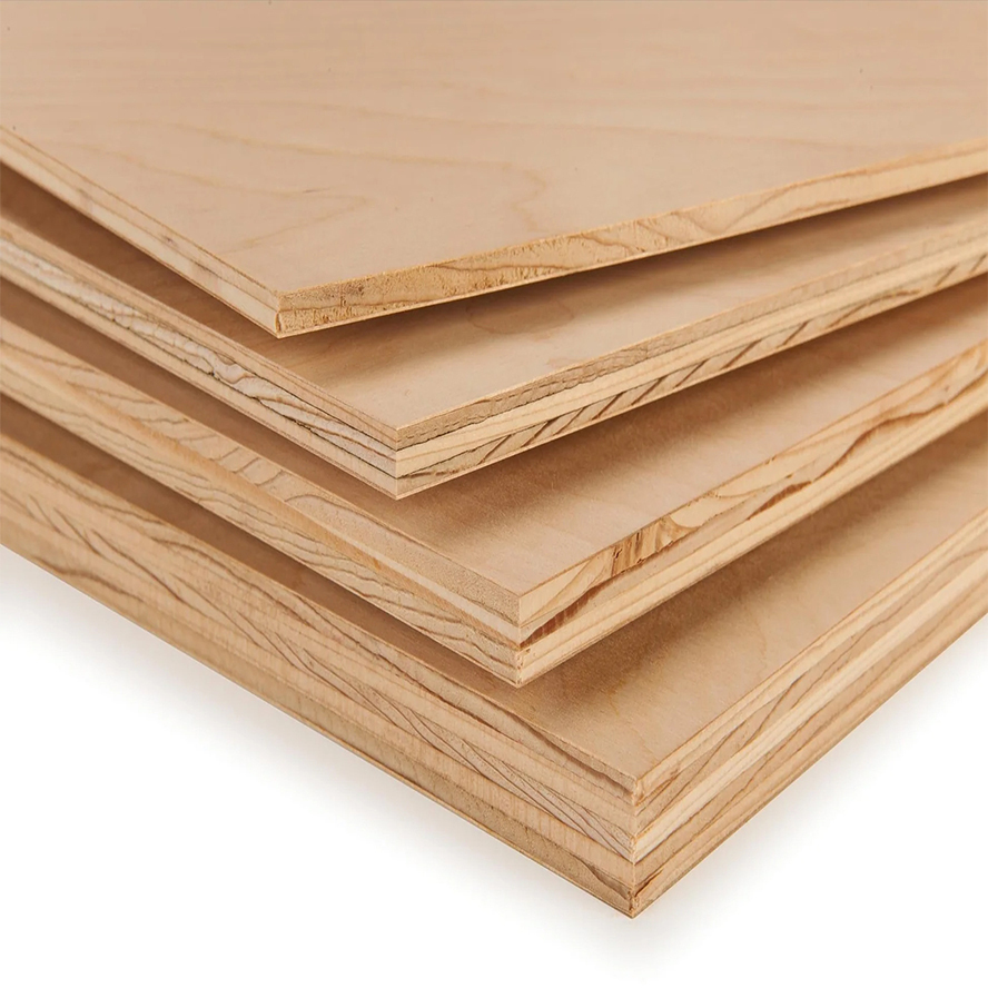 Red Birch Veneer Plywood Cladding Board Lining Panels