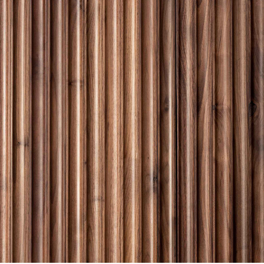 Tambour Wall Panel Walnut Wood Veneer