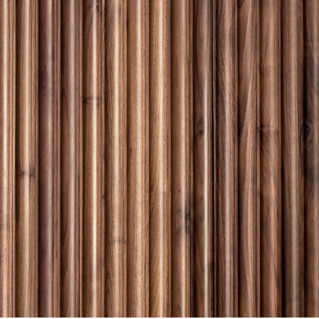 Tambour Wall Panel Walnut Wood Veneer