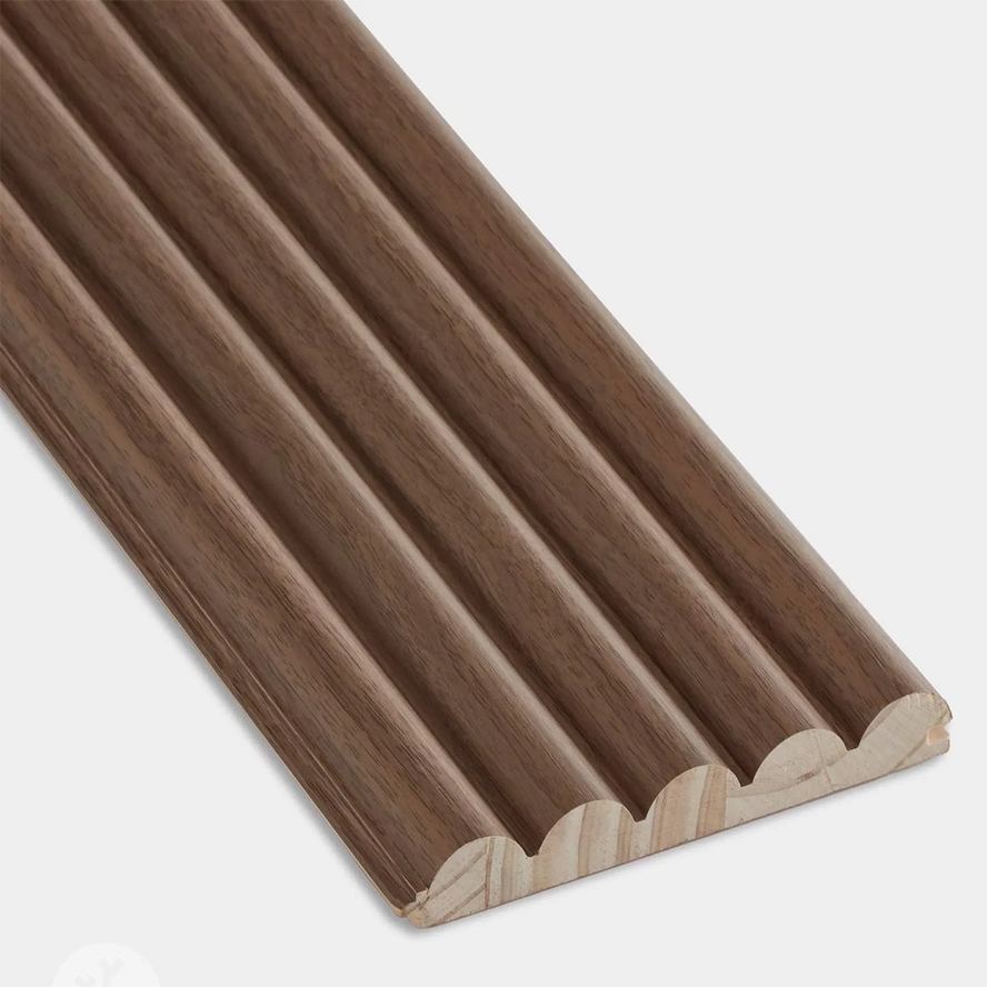 Tambour Walnut Wood Wall Panel