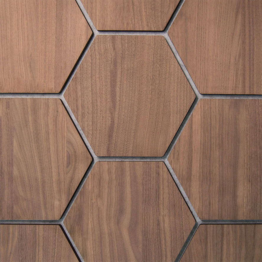 Akustikpanel Walnut Wood Perforated Panel